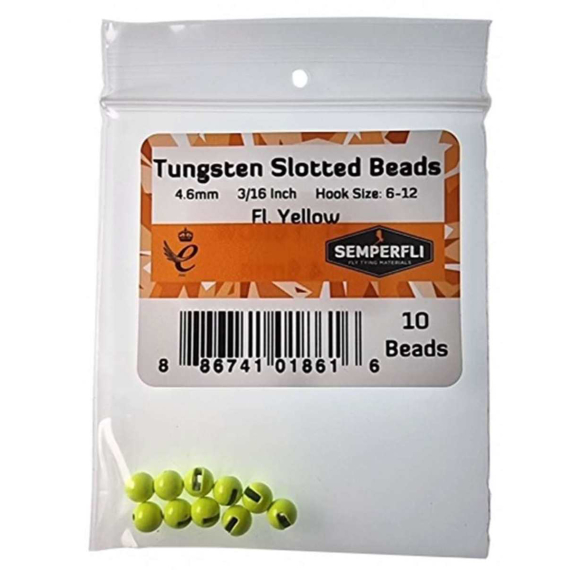Semperfli Tungsten Slotted Beads 4,6mm - Fl Yellow dans le groupe Hameçons et terminal tackle / Fabrication mouche / Matériel de montage de mouches / Cones l\'adresse Sportfiskeprylar.se (BTBD046FYL)