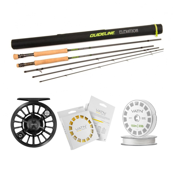 Guideline Elevation M2 Dry Fly+ Flugset 9\' - #5 dans le groupe Ensembles de pêche / Kit de pêche à la mouche / Jeux de pêche à la mouche à une main l\'adresse Sportfiskeprylar.se (BUNDLE105314GL2026DRY)