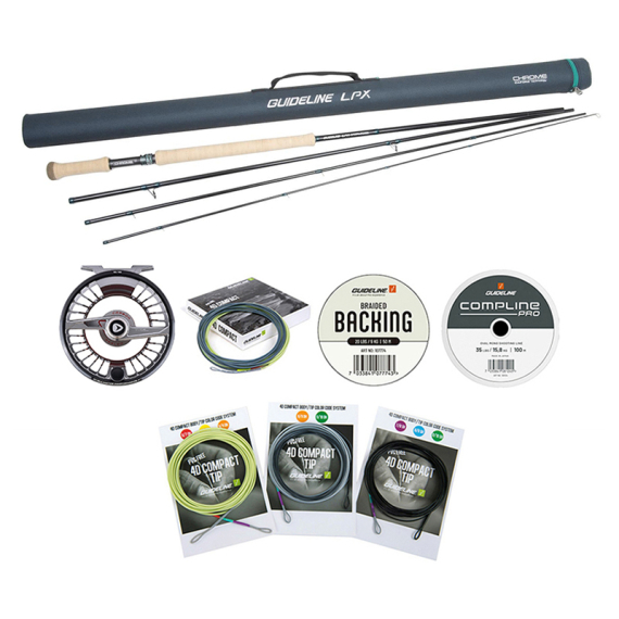Guideline LPX Chrome Twohanded Fly Combo - 12\'6\'\' #7/8 dans le groupe Kit de pêche / Kit de pêche à la mouche / Set de pêche à la mouche à deux mains l\'adresse Sportfiskeprylar.se (BUNDLE_106500GLDH)