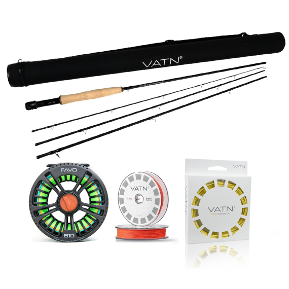 VATN M1 Favo Dry Fly Taper Combo - 9\' #6 dans le groupe Kit de pêche / Kit de pêche à la mouche / Jeux de pêche à la mouche à une main l\'adresse Sportfiskeprylar.se (BUNDLE_VATNST96FAVO02)