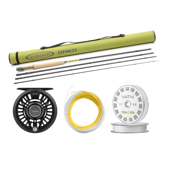 Vision ONKII Dry Fly Taper+ Flugset - 9\'0\'\' #5 dans le groupe Ensembles de pêche / Kit de pêche à la mouche / Jeux de pêche à la mouche à une main l\'adresse Sportfiskeprylar.se (BUNDLE_VOI4905_2026_DRY)