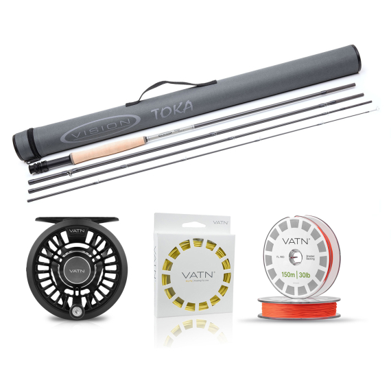Vision Toka / VATN Dry Fly Flugset 8\' #4 dans le groupe Kit de pêche / Kit de pêche à la mouche / Jeux de pêche à la mouche à une main l\'adresse Sportfiskeprylar.se (BUNDLE_VTO4804-DRY)