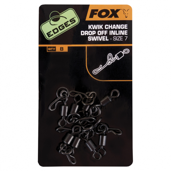Fox Edges Kwik Change Drop Off Inline Swivel Size 7 (8pcs) dans le groupe Hameçons et terminal tackle / Agrafes / Agrafes clips et fastach l\'adresse Sportfiskeprylar.se (CAC494)