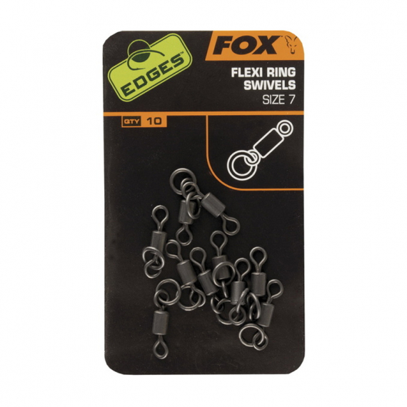 Fox Edges Flexi Ring Swivel Size 7 10-pack dans le groupe Hameçons et terminal tackle / Accessoires montages / Anneaux de monture l\'adresse Sportfiskeprylar.se (CAC528)