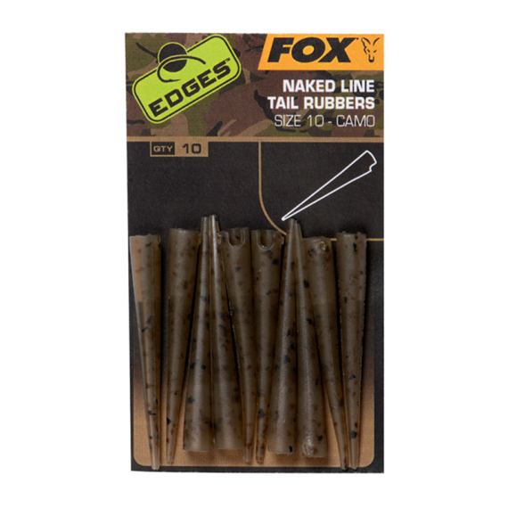 Fox Edges Camo Naked Line Tail Rubbers Size 10 10-pack dans le groupe Hameçons et terminal tackle / Accessoires montages / Autres accessoires rig l\'adresse Sportfiskeprylar.se (CAC777)