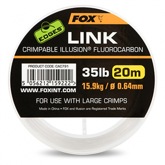 Fox Edges Link Illusion Fluorocarbon dans le groupe Hameçons et terminal tackle / Leaders et Bas de ligne / Bas de ligne / Bas de ligne fluorocarbone l\'adresse Sportfiskeprylar.se (CAC789r)