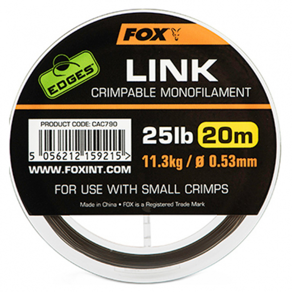 Fox Edges Link Trans Khaki Mono dans le groupe Hameçons et terminal tackle / Leaders et Bas de ligne / Bas de ligne / Bas de ligne monofilament l\'adresse Sportfiskeprylar.se (CAC790r)