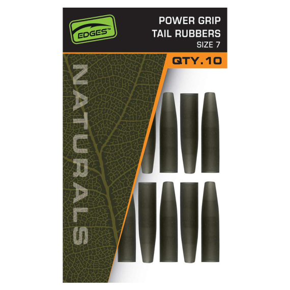 Fox Edges Naturals Power Grip Tail Rubbers - Size 7x10 dans le groupe Hameçons et terminal tackle / Accessoires montages / Sleeves et thermoretractables l\'adresse Sportfiskeprylar.se (CAC842)