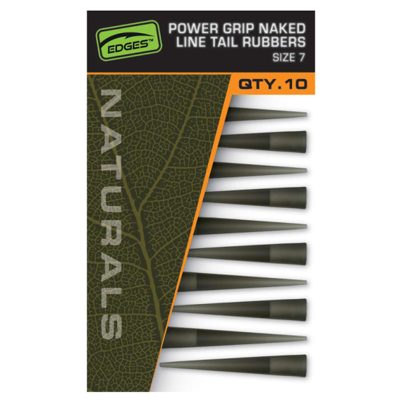 Fox Edges Naturals Power Grip Naked Line Tail Rubbers - size 7x10 dans le groupe Hameçons et terminal tackle / Accessoires montages / Sleeves et thermoretractables l\'adresse Sportfiskeprylar.se (CAC844)
