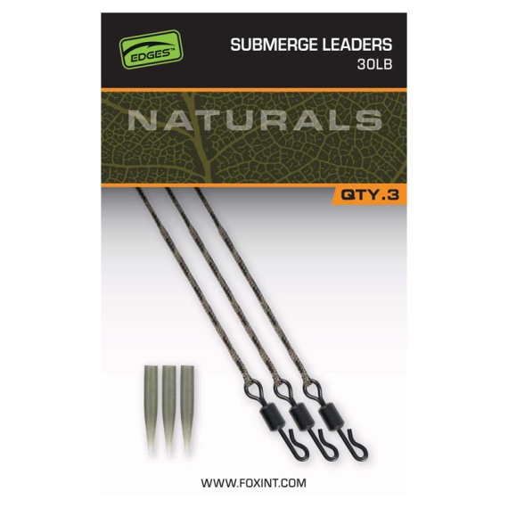 Fox Naturals Submerged Leaders dans le groupe Hameçons et terminal tackle / Accessoires montages / Plombs clips l\'adresse Sportfiskeprylar.se (CAC846r)