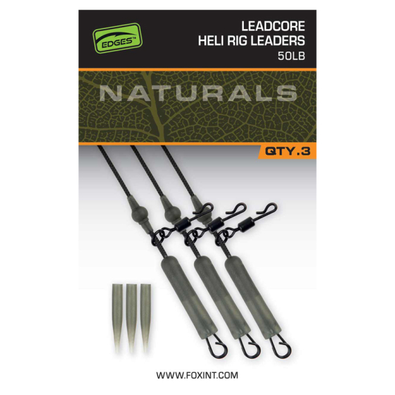 Fox Naturals Leadcore Heli Rig Leaders dans le groupe Hameçons et terminal tackle / Accessoires montages / Plombs clips l\'adresse Sportfiskeprylar.se (CAC853)