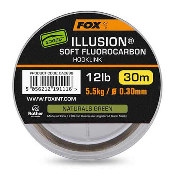 Fox Edges Illusion Soft Fluorocarbon Hooklink 30m dans le groupe Hameçons et terminal tackle / Accessoires montages / Autres accessoires rig l\'adresse Sportfiskeprylar.se (CAC898r)