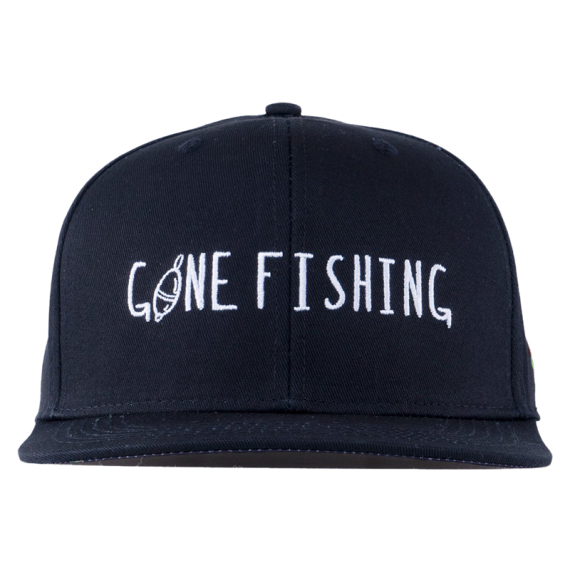 SQRTN Gone Fishing Cap Black dans le groupe Habits et chaussures / Chapeau de peche, casquette peche / Casquettes / Casquettes snapback l\'adresse Sportfiskeprylar.se (CAP-047-OSFA)