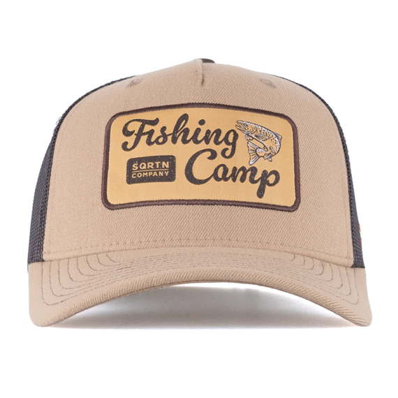 SQRTN Fishing Camp Trucker Cap Khaki dans le groupe Habits et chaussures / Chapeau de peche, casquette peche / Casquettes / Casquettes trucker l\'adresse Sportfiskeprylar.se (CAP-323-OSFA)