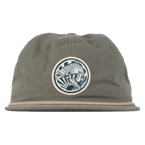 SQRTN Trout 6-Panel Cap Olive dans le groupe Habits et chaussures / Chapeau de peche, casquette peche / Casquettes / Casquettes Dad l\'adresse Sportfiskeprylar.se (CAP-341-OSFA)