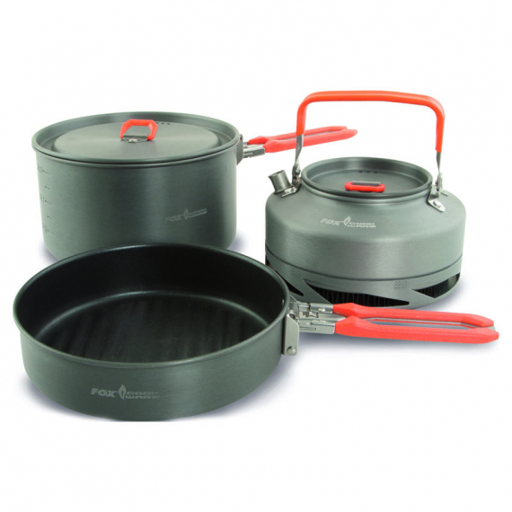 Fox Cookware Medium 3pc Set (Non Stick) dans le groupe Loisirs en plein air / Cuisines camping et ustensiles / Casseroles et ppoêles / Casserole l\'adresse Sportfiskeprylar.se (CCW001)