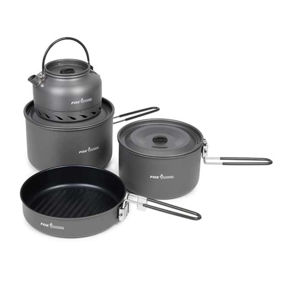 Fox Cookware 4 piece Deluxe Cook Set dans le groupe Loisirs en plein air / Cuisines camping et ustensiles / Cuisines et brûleurs camping l\'adresse Sportfiskeprylar.se (CCW037)