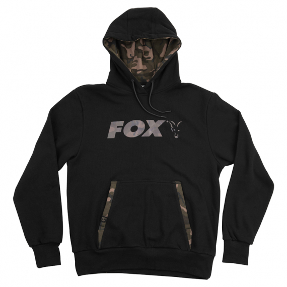 Fox Black/Camo Print Hoody dans le groupe Habits et chaussures / Habits / Sweats / Hoodies l\'adresse Sportfiskeprylar.se (CFX063r)