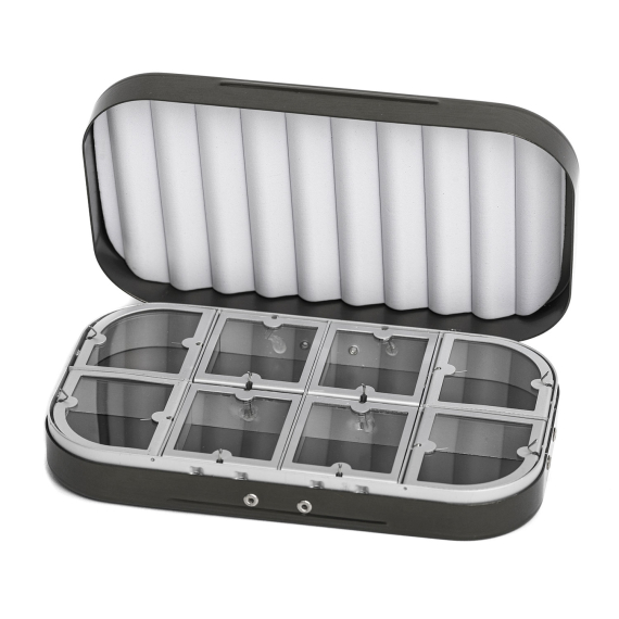 Aluminium box 8 compartments - Grey dans le groupe Stockage / Boîtes de pêche / Boîtes à mouche l\'adresse Sportfiskeprylar.se (CH-304)