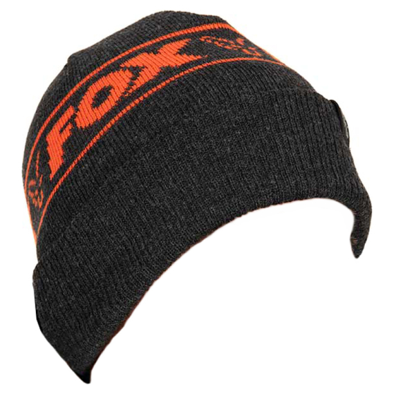 Fox Collection Beanie Black & Orange dans le groupe Habits et chaussures / Chapeau de peche, casquette peche / Bérets et chapeaux l\'adresse Sportfiskeprylar.se (CHH019)