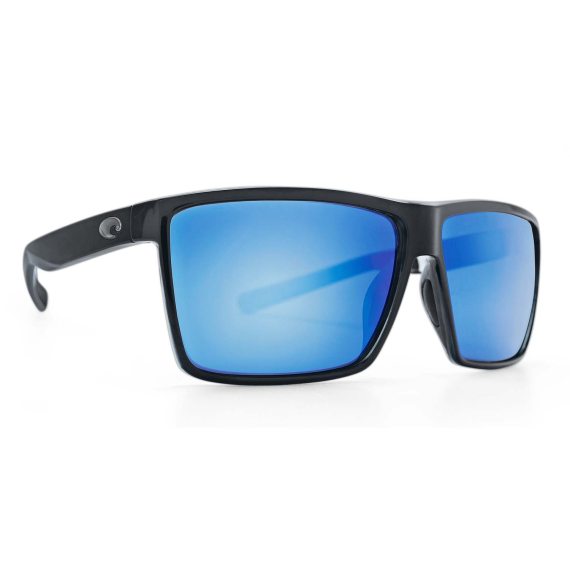 Costa Rincon Shiny Black (Glas) - Blue Mirror 580G dans le groupe Habits et chaussures / Lunettes / Lunettes polarisantes l\'adresse Sportfiskeprylar.se (CO-RIN11-OBMGLP)