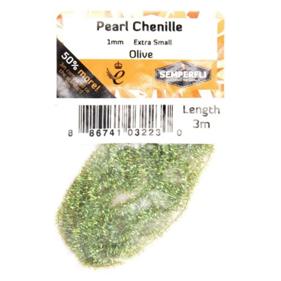 Semperfli Pearl Chenille 1mm - Olive dans le groupe Techniques de pêche / Peche a la mouche / Fabrication mouche / Matériel fabrication mouche / Yarn et chenille l\'adresse Sportfiskeprylar.se (CPSC001OLV)