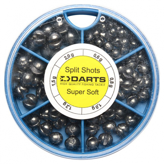Darts Split Shot Dispenser 6-fack dans le groupe Hameçons et terminal tackle / plomb de peche / Plombs et splitshots l\'adresse Sportfiskeprylar.se (D102-206r)