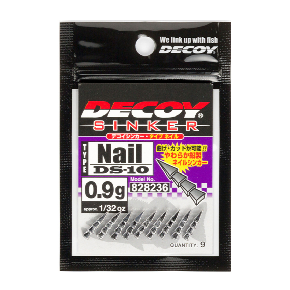 Decoy DS-10 Sinker Type Nail dans le groupe Hameçons et terminal tackle / plomb de peche / Plombs neko et aiguille l\'adresse Sportfiskeprylar.se (DDS1006r)