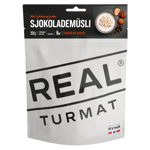 Real Turmat Chocolate Muesli dans le groupe Loisirs en plein air / Nourriture camping / Nourriture lyophilisée l\'adresse Sportfiskeprylar.se (DT5362)