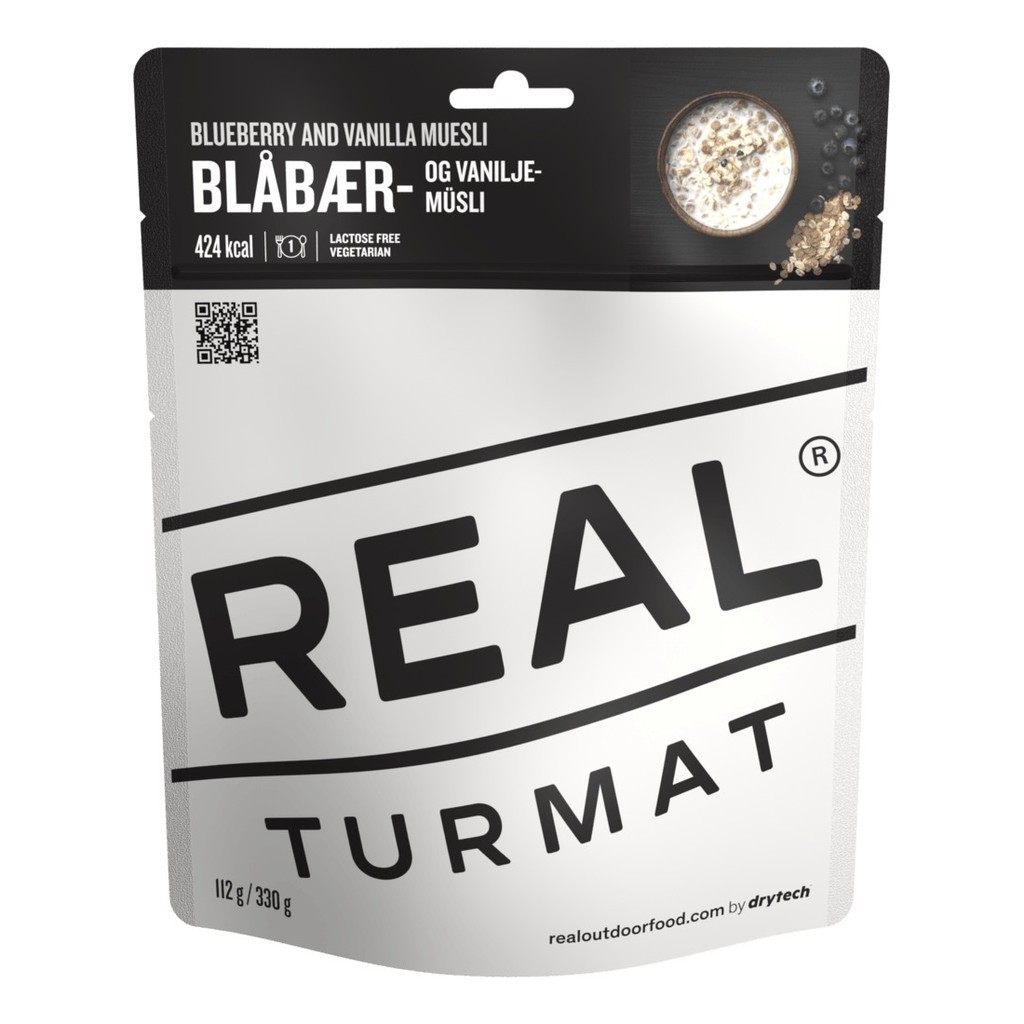Real Turmat Blueberry And Vanilla Muesli dans le groupe Loisirs en plein air / Nourriture camping / Nourriture lyophilisée l\'adresse Sportfiskeprylar.se (DT6052)