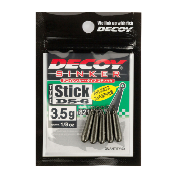 Decoy DS-6 Sinker Type Stick dans le groupe Hameçons et terminal tackle / plomb de peche / Plombs dropshot l\'adresse Sportfiskeprylar.se (DY-DS6STSr)