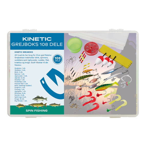 Kinetic Grejbox 108 Pcs dans le groupe Leurre de la peche / Kits leurres / Kits leurres perche l\'adresse Sportfiskeprylar.se (E221-055-275)