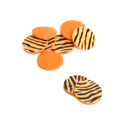 Waterpushing Disc 10-pack - Barred Fluo Orange dans le groupe Hameçons et terminal tackle / Fabrication mouche / Matériel de montage de mouches / Poppers et magic heads l\'adresse Sportfiskeprylar.se (F-WP105)