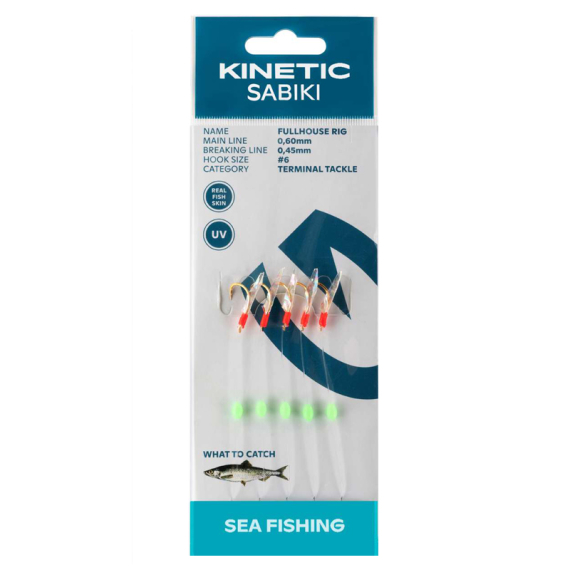 Kinetic Sabiki Fullhouse Fishskin dans le groupe Leurre de la peche / Leurre pêche en mer / Flasher rigs et montages mer l\'adresse Sportfiskeprylar.se (F100-141-011r)
