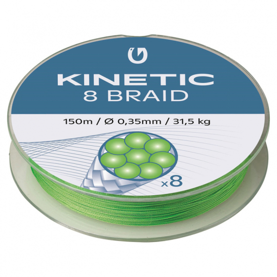 Kinetic 8 Braid 150m Fluo Green dans le groupe Lignes de pêche / Tresse peche l\'adresse Sportfiskeprylar.se (F500-023r)
