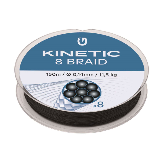 Kinetic 8 Braid 150m Black dans le groupe Lignes de pêche / Tresse peche l\'adresse Sportfiskeprylar.se (F500-312-007r)