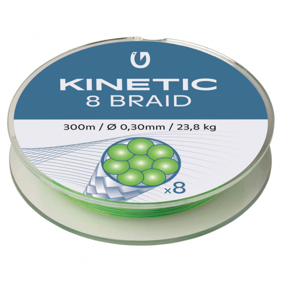 Kinetic 8 Braid 300m Fluo Green dans le groupe Lignes / Tresses l\'adresse Sportfiskeprylar.se (F501-023r)