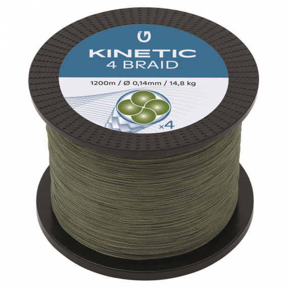 Kinetic 4 Braid 1200m Dusty Green dans le groupe Lignes de pêche / Tresse peche l\'adresse Sportfiskeprylar.se (F505-024r)