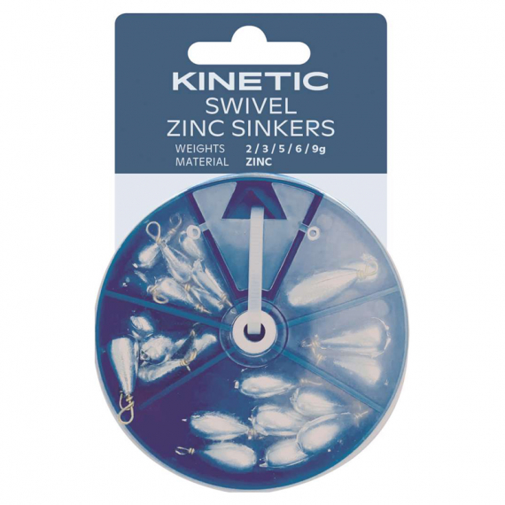 Kinetic Swivel Zinc Sinkers Assortment dans le groupe Hameçons et terminal tackle / plomb de peche / Plombs poire l\'adresse Sportfiskeprylar.se (F649-259-275)