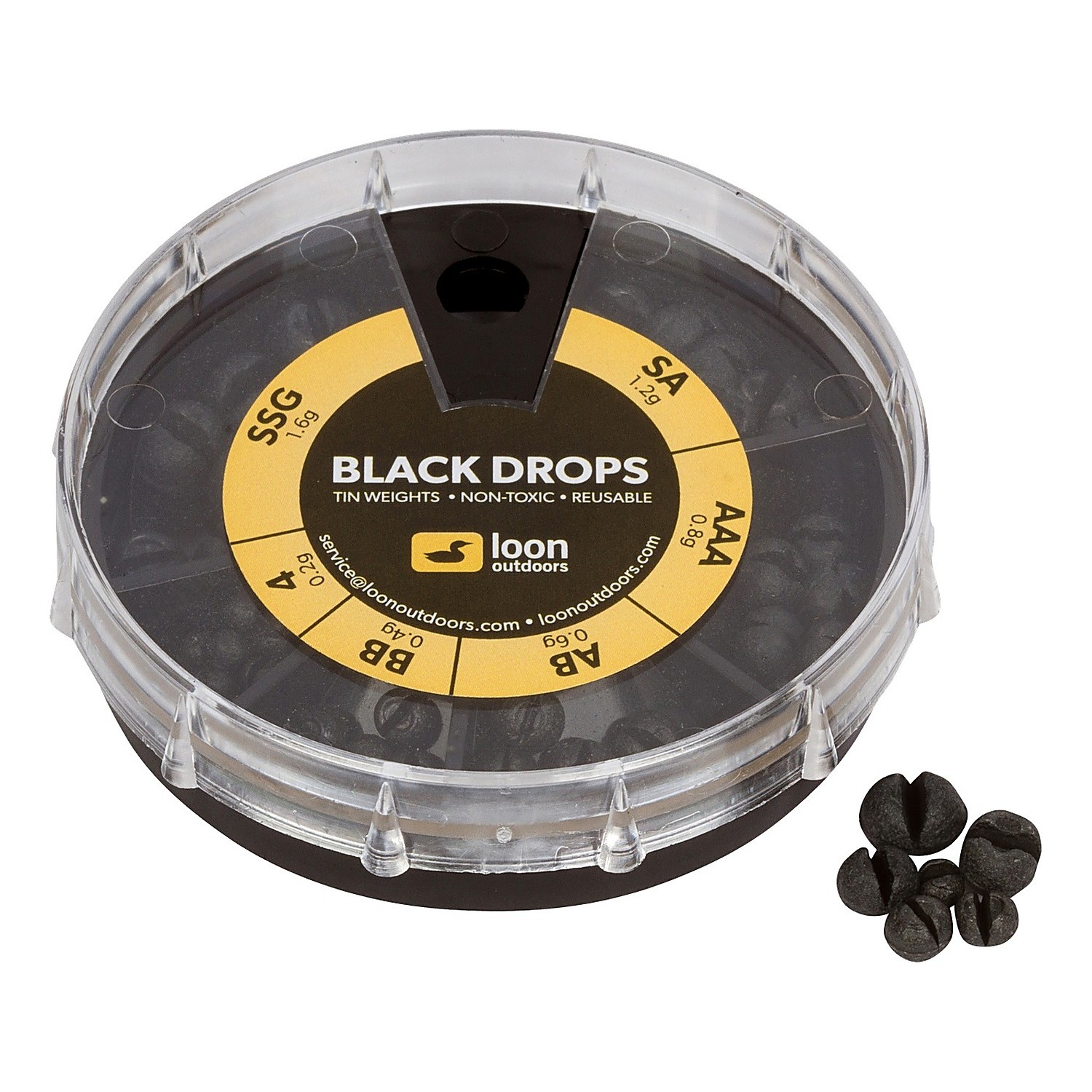 Loon Black/Camo Drop 6 Division Black Drop dans le groupe Hameçons et terminal tackle / plomb de peche / Plombs et splitshots l\'adresse Sportfiskeprylar.se (F7130)