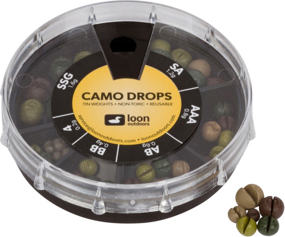 Loon Black/Camo Drop 6 Division Camo Drop dans le groupe Hameçons et terminal tackle / plomb de peche / Plombs et splitshots l\'adresse Sportfiskeprylar.se (F7131)