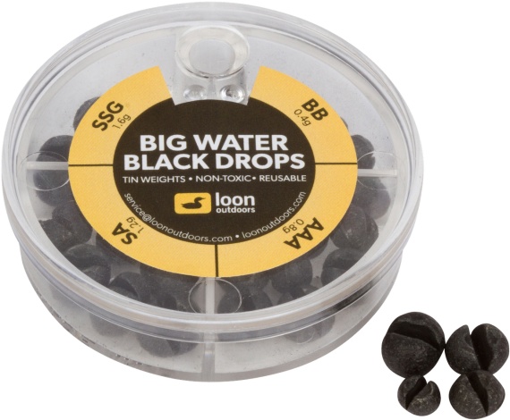 Loon Black Drop - 4 Division - Black Big Water dans le groupe Hameçons et terminal tackle / plomb de peche / Plombs et splitshots l\'adresse Sportfiskeprylar.se (F7132)