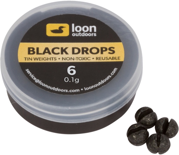 Loon Black Drop - Refill Tub dans le groupe Hameçons et terminal tackle / plomb de peche / Plombs et splitshots l\'adresse Sportfiskeprylar.se (F7154r)