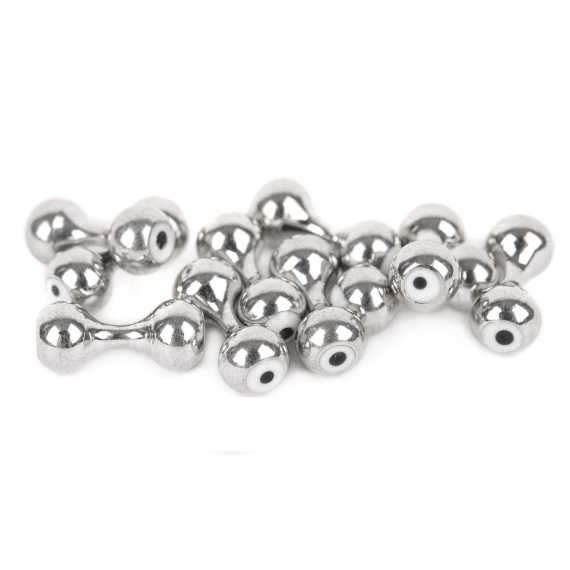 I-Balz 6.3mm - Nickel / White eye dans le groupe Hameçons et terminal tackle / Fabrication mouche / Matériel de montage de mouches / Cones l\'adresse Sportfiskeprylar.se (FD-C1104)