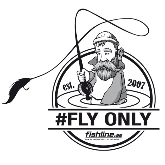 Fishline FLY ONLY sticker dans le groupe Autre / Autocollants l\'adresse Sportfiskeprylar.se (FL-STICK-FLYONLY)