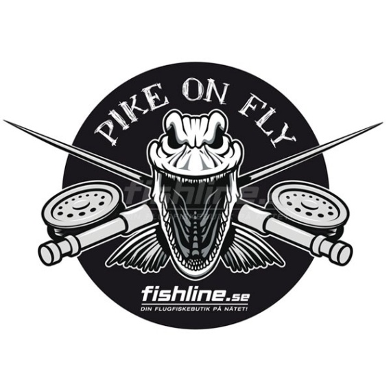 Fishline Pike on Fly sticker dans le groupe Autre / Autocollants l\'adresse Sportfiskeprylar.se (FL-Sticker)