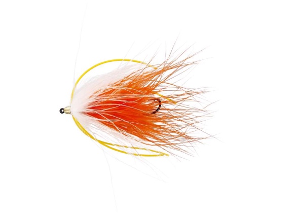 Marabou Worm White/Orange dans le groupe Leurre de la peche / Mouches / Streamers l\'adresse Sportfiskeprylar.se (FL24063r)