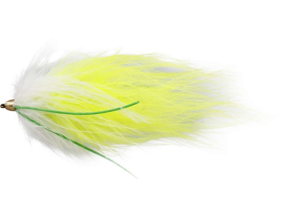 Marabou Worm White/Chartreuse dans le groupe Leurre de la peche / Mouches / Streamers l\'adresse Sportfiskeprylar.se (FL24064r)