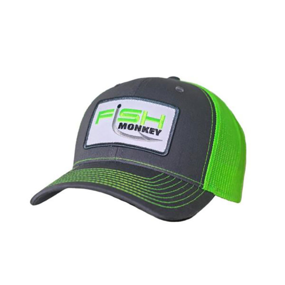 Fish Monkey Hat Mr Patch Hat Charcoal/Neon Green dans le groupe Habits et chaussures / Chapeau de peche, casquette peche / Casquettes l\'adresse Sportfiskeprylar.se (FM77-CHNG)