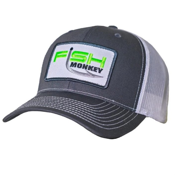 Fish Monkey Hat Mr Patch Hat Charcoal/White dans le groupe Habits et chaussures / Chapeau de peche, casquette peche / Casquettes l\'adresse Sportfiskeprylar.se (FM77-CHWH)